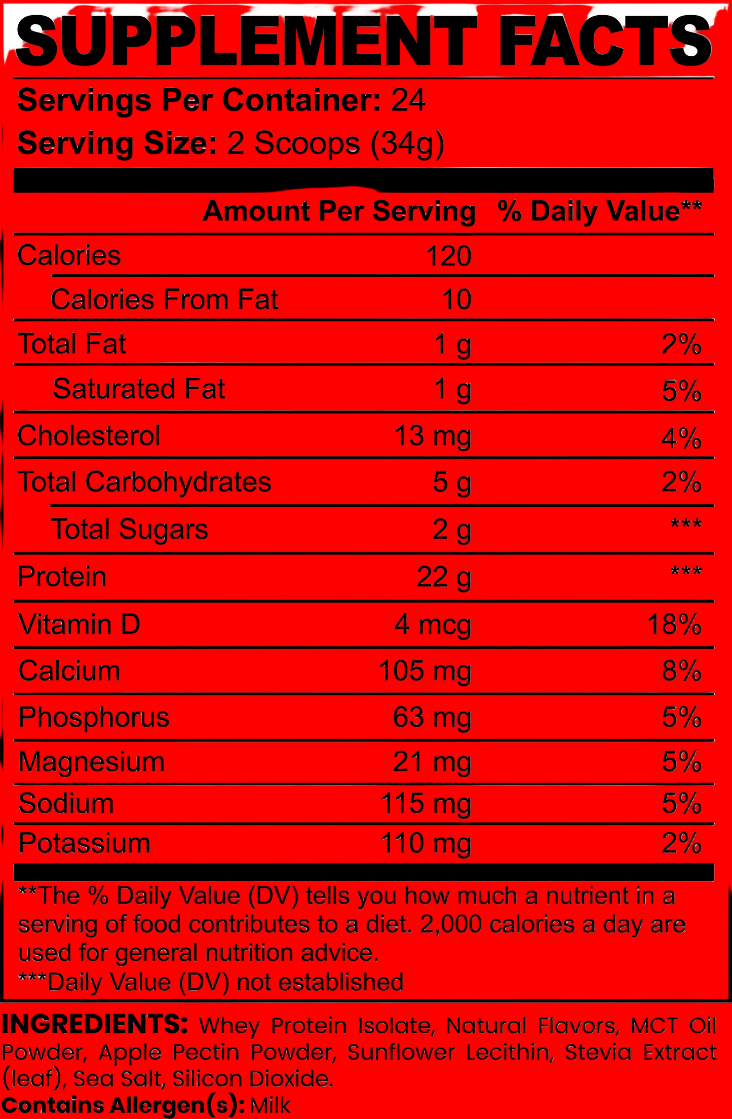 Advanced 100% Whey Protein Isolate (Vanilla)